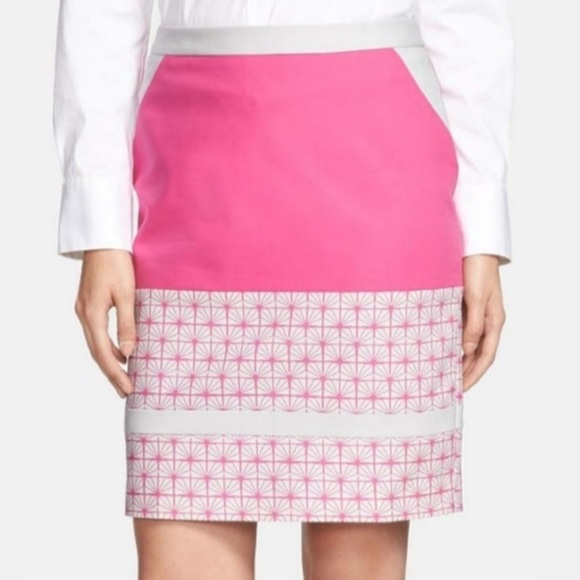 Halogen Pink Colorblock Pencil Skirt - Picture 3 of 15